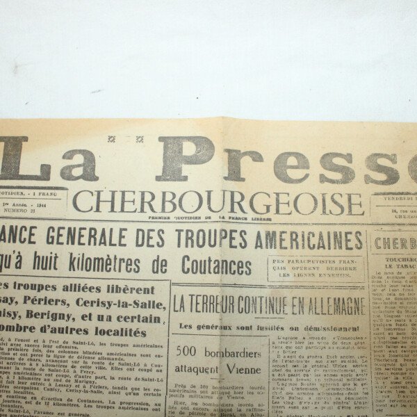 Presse cherbourgeoise 28/07/44
