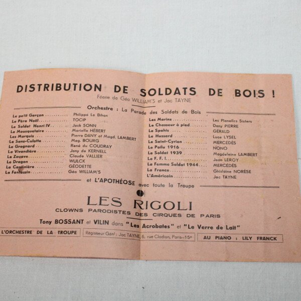 Programme Noel 1944