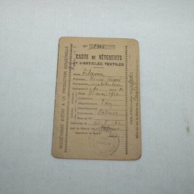 Carte de Vêtements