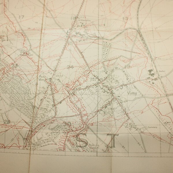 Trench map Vimy