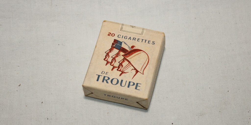 cigarette de troupe Original 20 Cigarettes Gauloises French WW2 Paquet de 20 cigarettes de