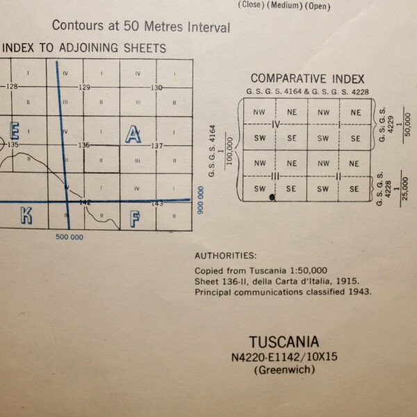 Carte Tuscania (Italie)