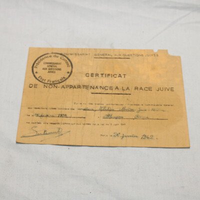 Certificat non juif