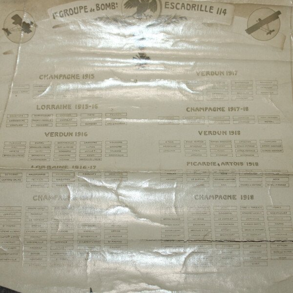 Feuille de campagne escadrille 114