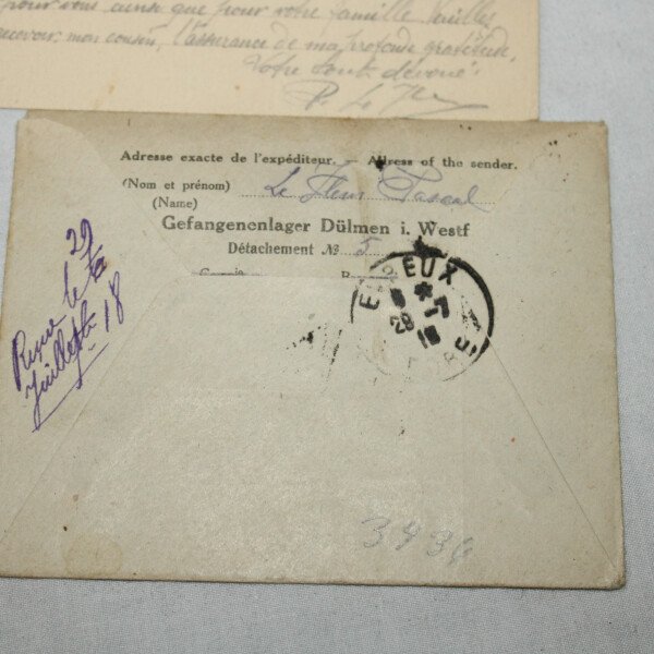 Correspondances prisonnier 1917