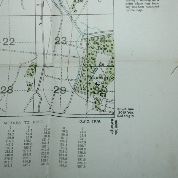 Carte Douai 1916