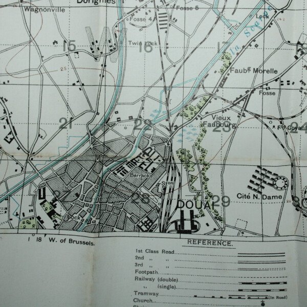 Carte Douai 1916