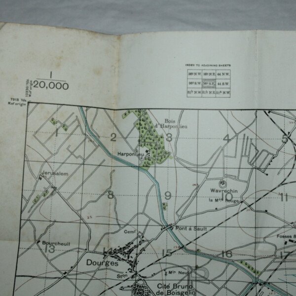 Carte Douai 1916