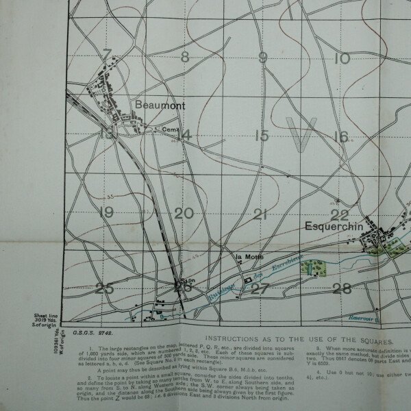 Carte Douai 1916