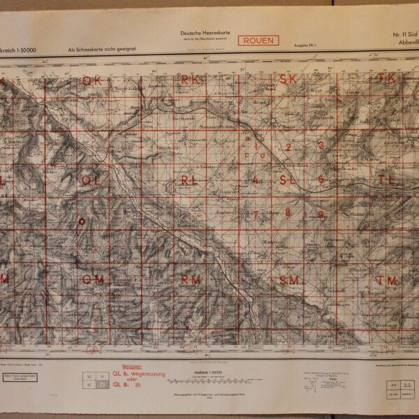 Carte Abbeville 1943