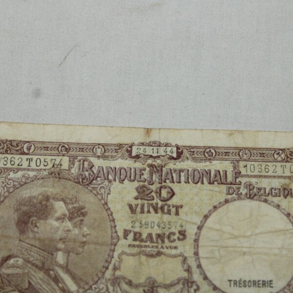 Billet 20 francs belge