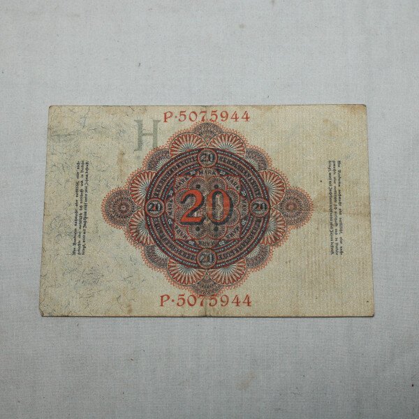 Billet 20 mark 1914