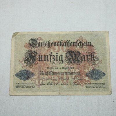 Billet 50 mark 1914