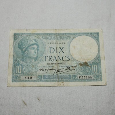 Billet 10 francs 1940