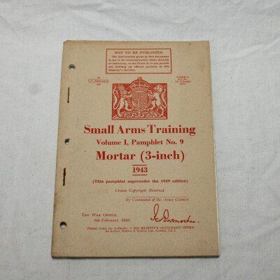Manuel d'exercice N°9 mortar 3 inch