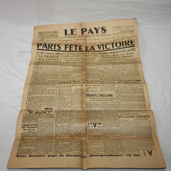 Le Pays 9 mai 1945