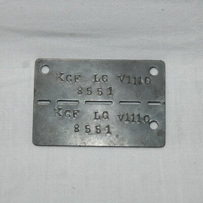 Plaque d'identité KG