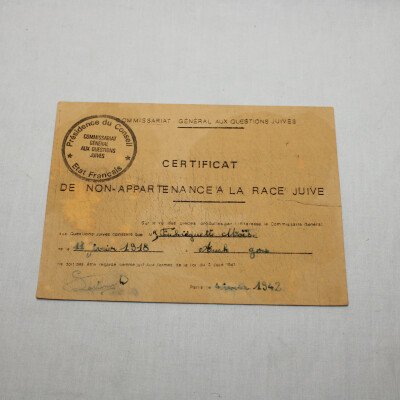 Certificat non juif