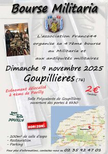 9 novembre 2025 47e Bourse militaria à Goupillères (76)