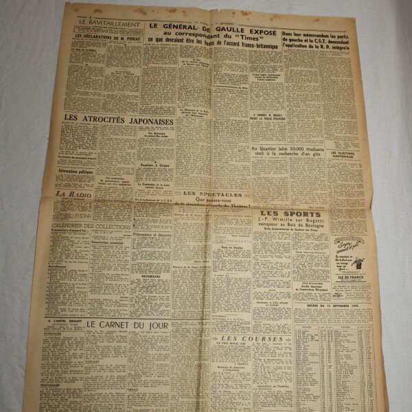 Le figaro 11 septembre 1945