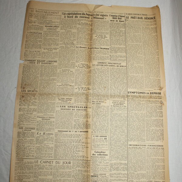 Le Figaro 2-3 septembre 1945