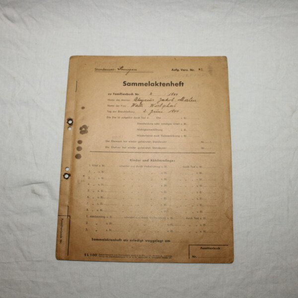 Dossier Livret de famille 1944