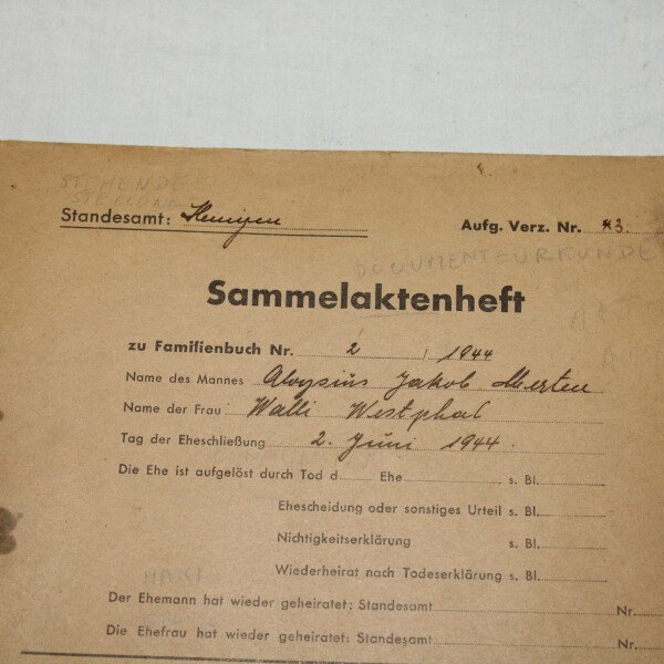 Dossier Livret de famille 1944