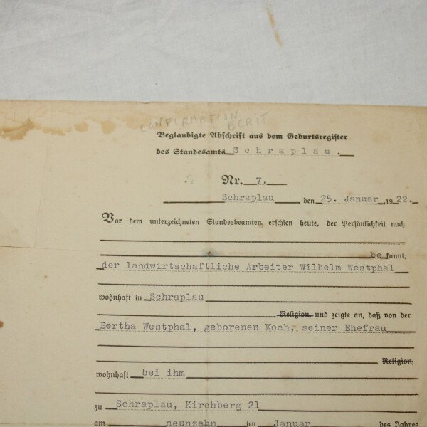 Dossier Livret de famille 1944