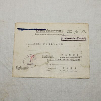 Courrier PG Français 1942