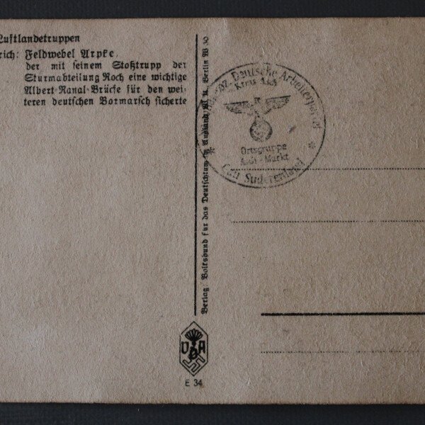 Carte postale sous officier Fallschirmjäger