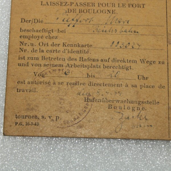 Laissez-Passer Boulogne sur mer