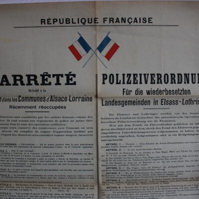 Affiche annexion Alsace/Lorraine