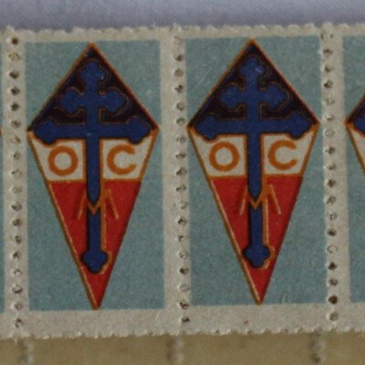 Planche de 12 timbres OCM