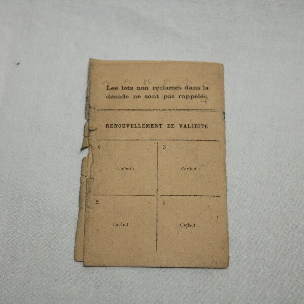 Tickets de rationnement.