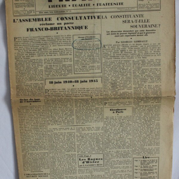 Journal France 25 juin 1945