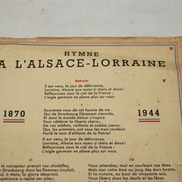Hymne à l'Alsace Lorraine