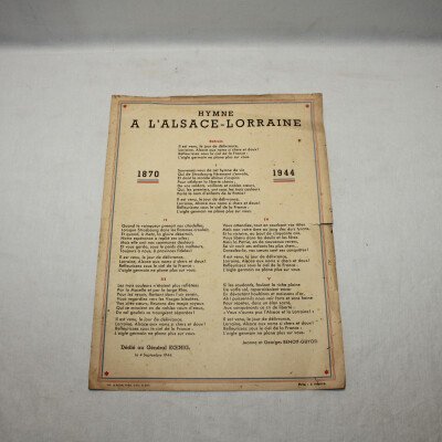 Hymne à l'Alsace Lorraine
