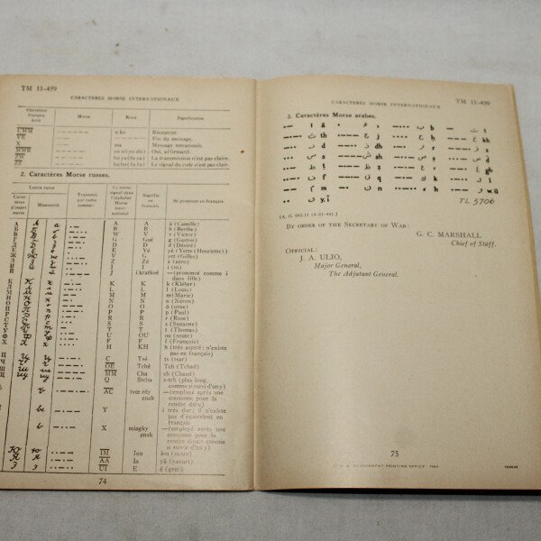 Manuel morse us 1944