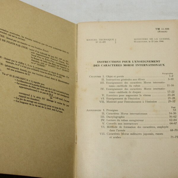 Manuel morse us 1944