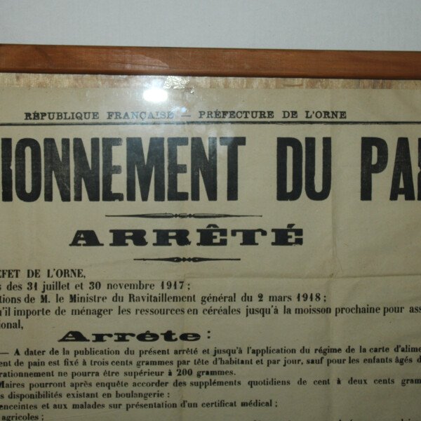 Affiche rationnement du pain