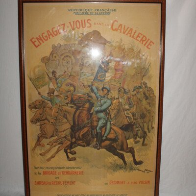 Affiche recrutement cavalerie