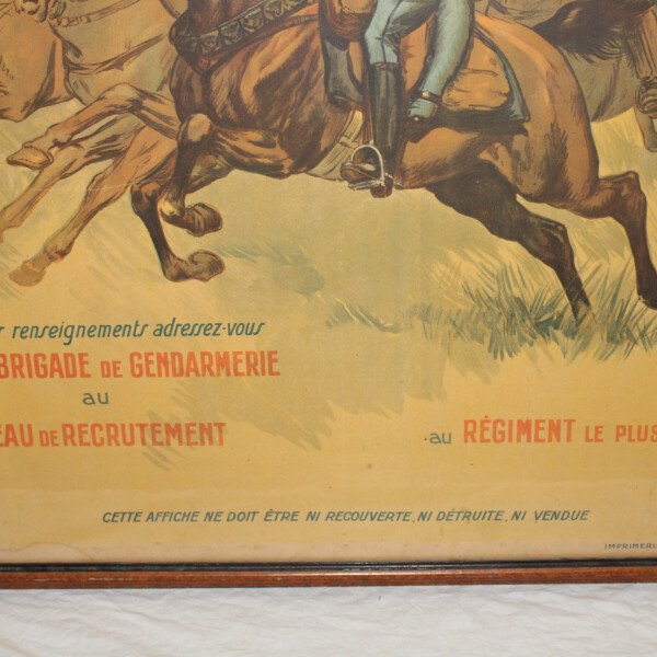 Affiche recrutement cavalerie