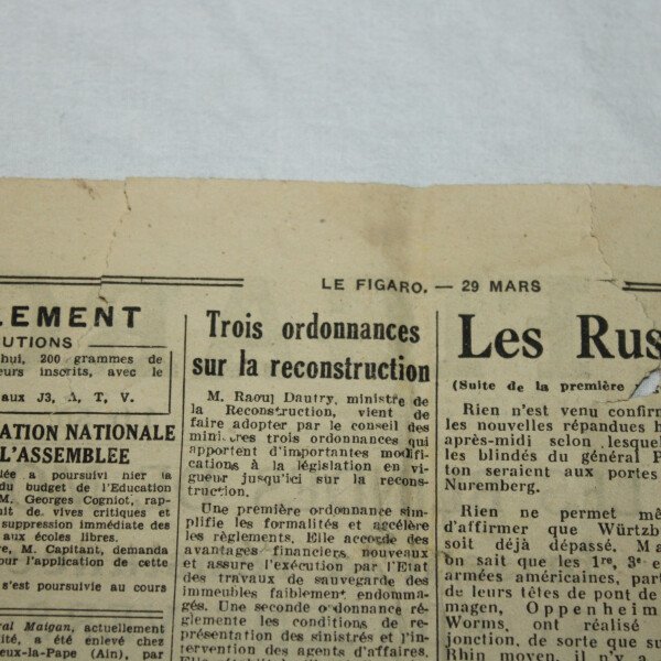 Le figaro 29 mars 1945