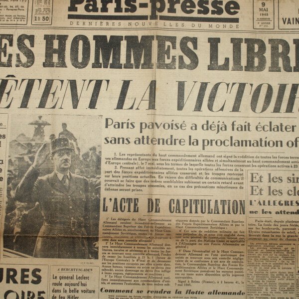 Paris-presse 9 mai 1945