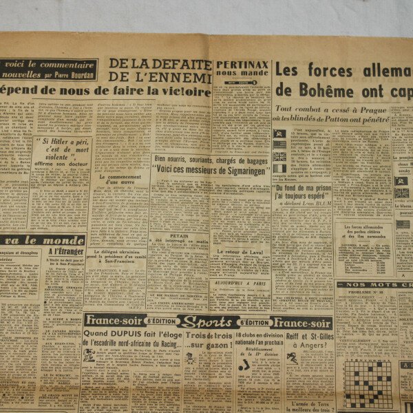 France soir 9 mai 1945