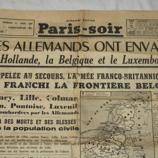 Paris soir 11 mai 1940
