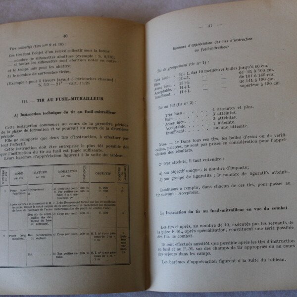 Livret d'instruction 57e RA 1955