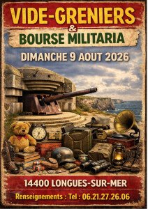 dimanche 9 aout, bourse militaria à Longues sur mer (14400)
