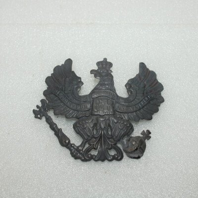 Plaque de casque prussien, fer