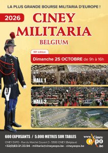 dimanche 25 octobre Bourse militaria à Ciney (Belgique)